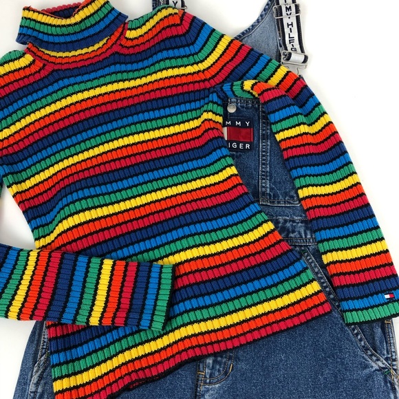 tommy hilfiger rainbow sweater